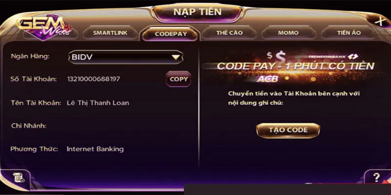 cách nhận giftcode Gemwin